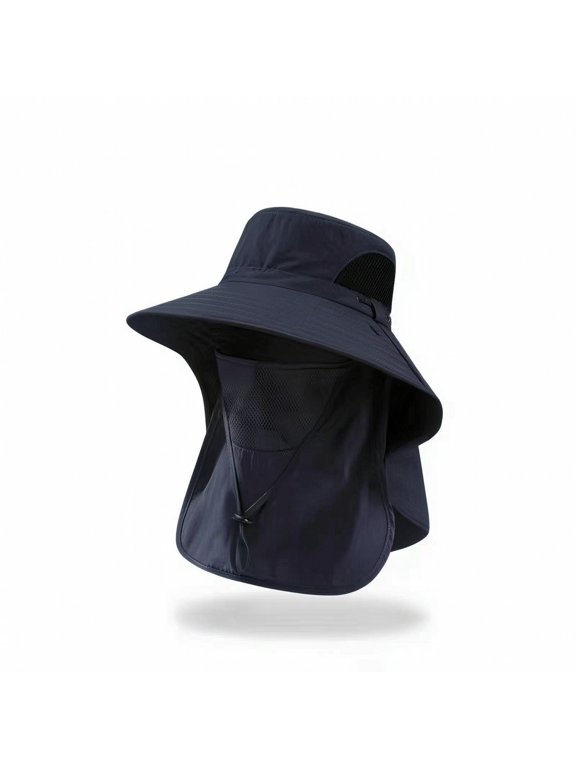 Outdoor Sun Hat Fishing Cap Face Cover Breathable Mesh Quick Dry Fabric for Adults Boating Beach Trips