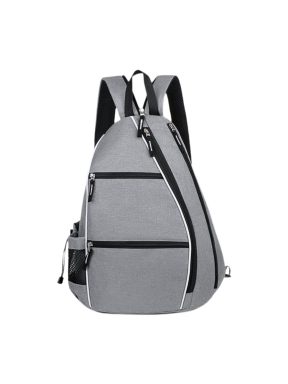 Pickleball Bag Pickleball Backpack Tennis Crossbody Backpack Gift Large Capacity Gray