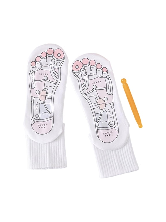 Reflexology Socks Accessories Acupoint Illustration Socks Foot Massage Socks for 27cmx9cm