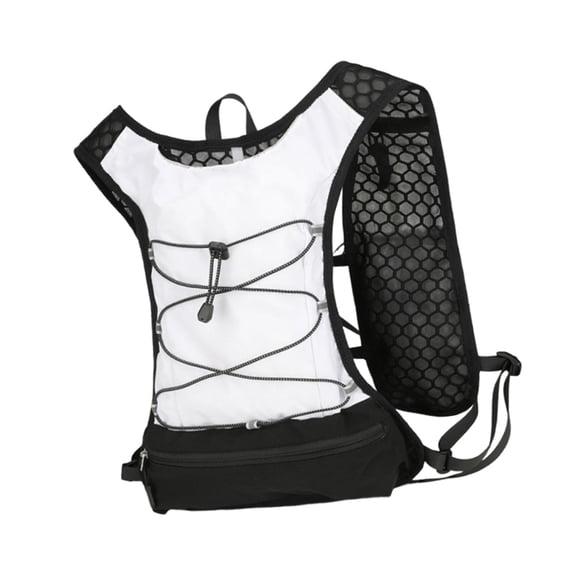 Dickly Running Vest Hydration Backpack Breathable Rucksack Portable Lightweight Sports White