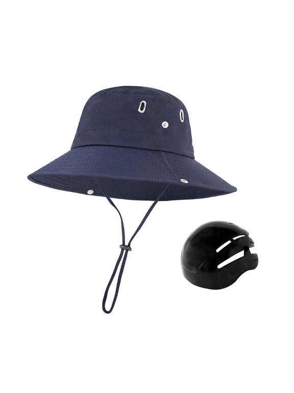 Sun Hat Lightweight with Chin Strap Breathable Fashionable Shock Resistant Beach Blue