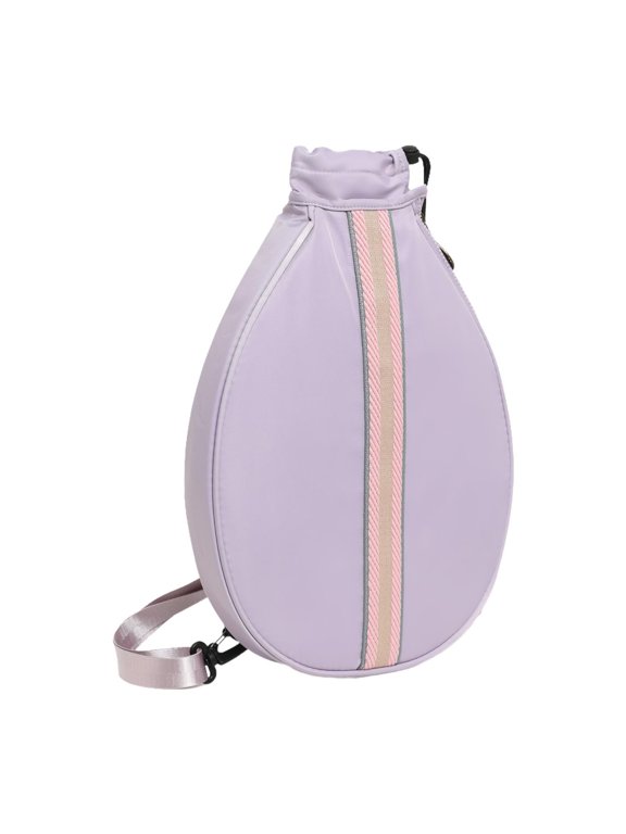 Tennis Bag Backpack Portable Travel Pouch Smooth Zipper Equipment Carrier Adults violet