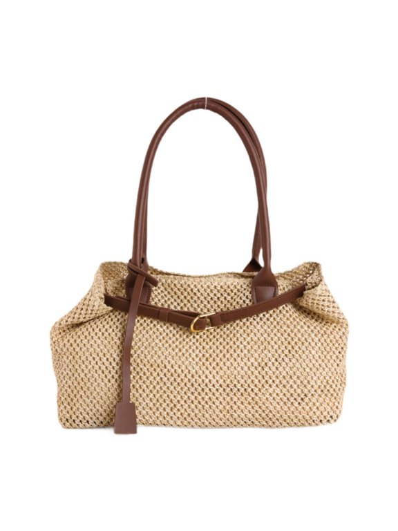 Tote Bag Casual Large Capacity Satchel Trendy Classic Beach Bag for Party Spring Yellow