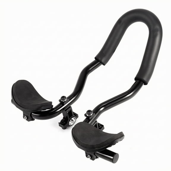 Dickly Triathlon Aero Bar Bicycle Rest Handlebar Ergonomic Aluminum Alloy with 1 Cm Padded Armrests for Long Distance Road and Trail Cyclists