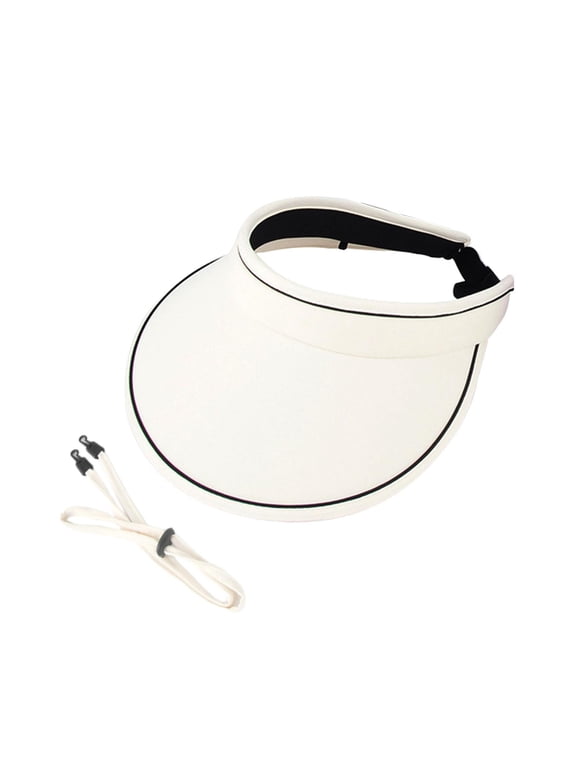 Women Sun Hat Breathable Stylish Summer Hat Ponytail Beach Hat with Wind Lanyard Beige