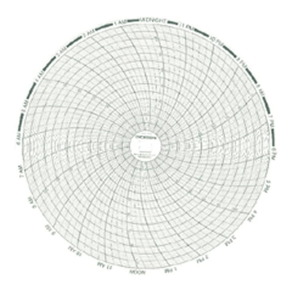 Dickson C456 Circular Chart Recorder, 24 Hours, 0 to +200, 8' (Pack of 60) CA2