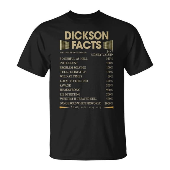 Dickson Name Dickson Facts TShirt
