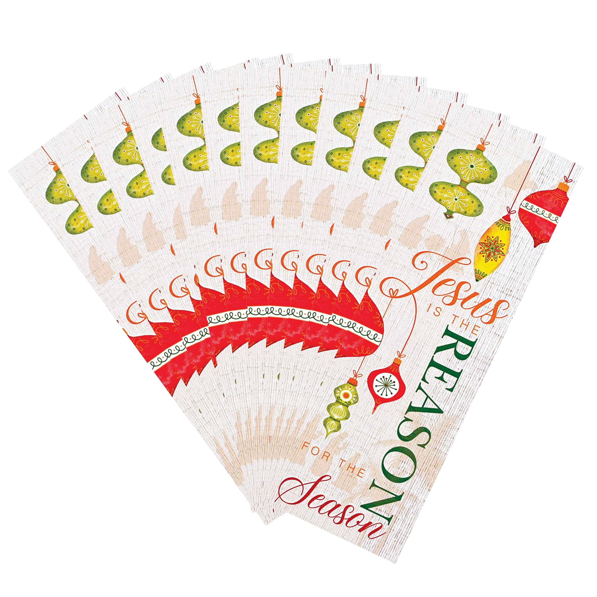 Dickson's Jesus Is The Reason for The Season - Multicolor 2.63 x 6.25 Inch Paper Place Holder Bookmark; Package of 12