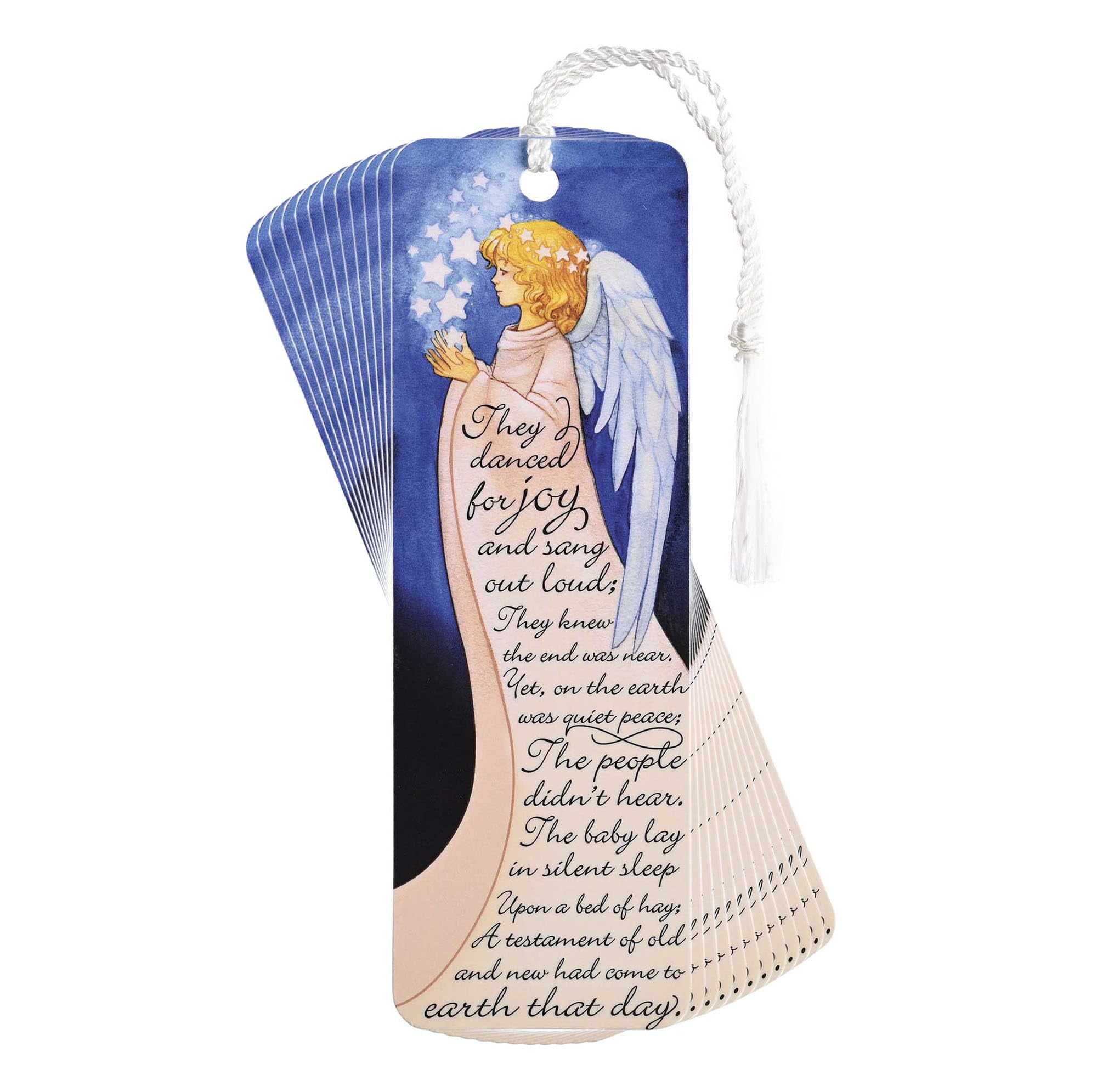 Dickson's They Danced for Joy - Angels Sing - Multicolor 6 x 2 Inch Paper/Tassel Place Holder Bookmark; Package of 12