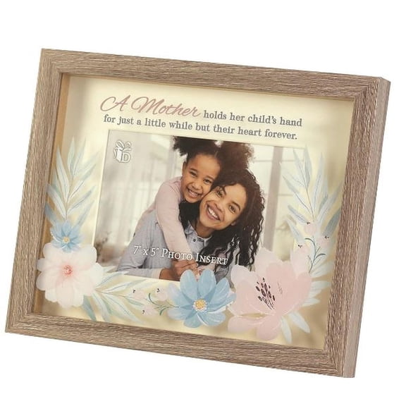 Dicksons A Mother Holds Her Child's Hand Natural Woodgrain 11 x 9 Wood And Glass Photo Frame With Hanging Hook And Easel