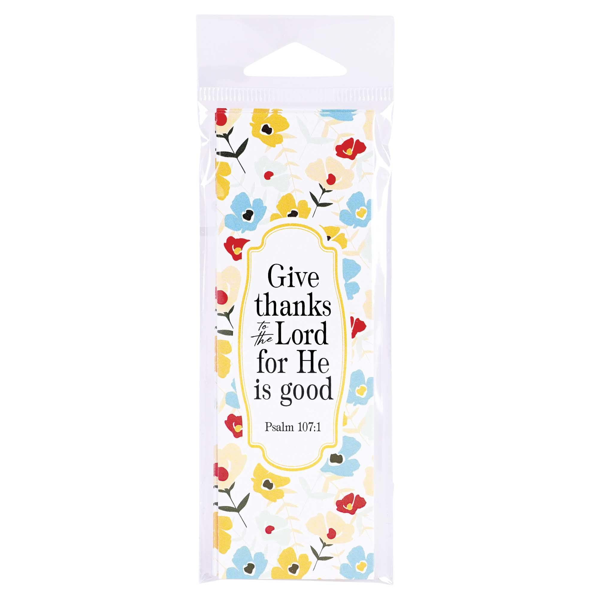 Dicksons BKM-3197 Give Thanks for He is Good Floral 5 Inch Paper Place Keeper Bookmark Pack of 12