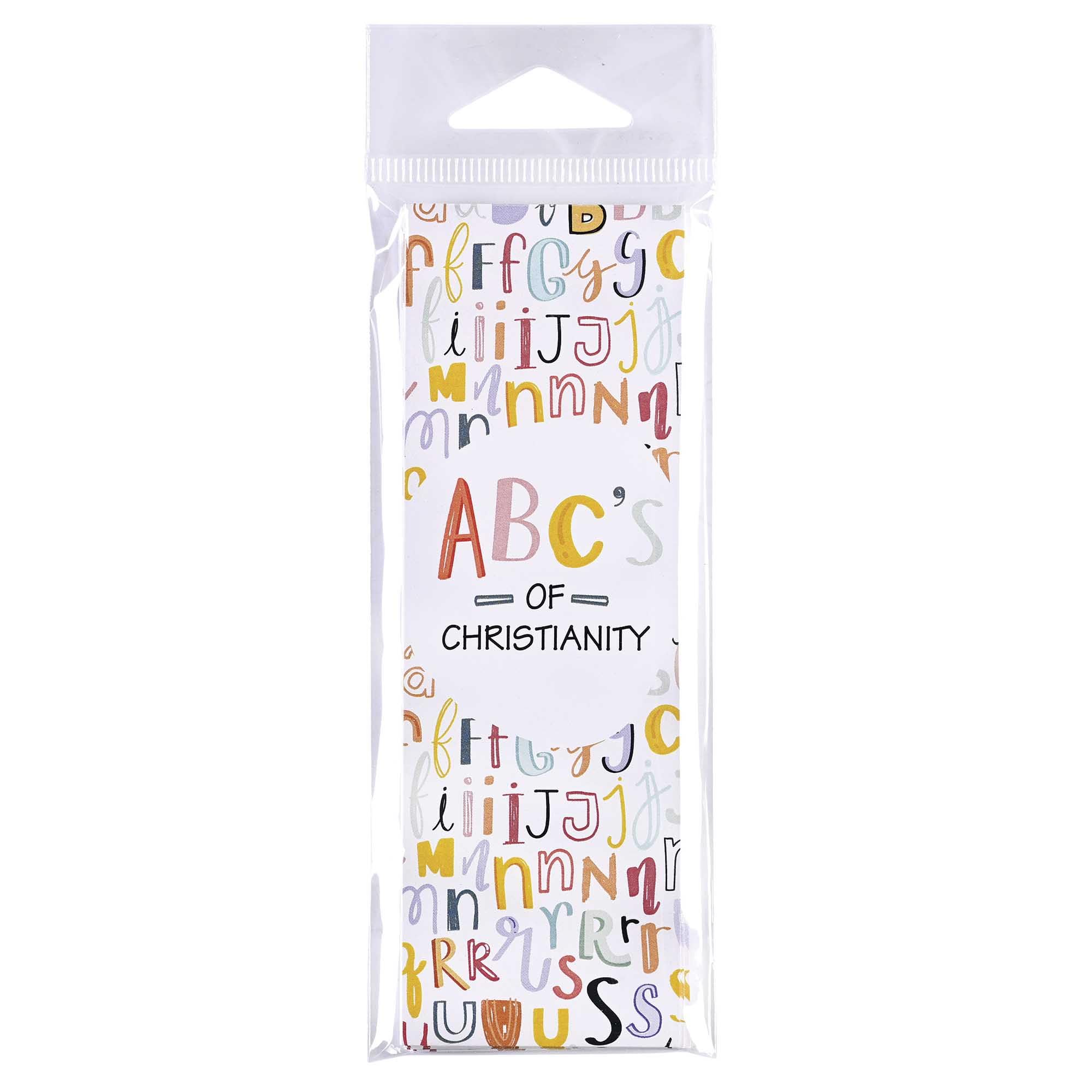 Dicksons BKM-3206 Abc's of Christianity White, Yellow, and Red 5.25 x 1.75 Paper Alphabet Themed Encouraging Bookmark, Pack of 12