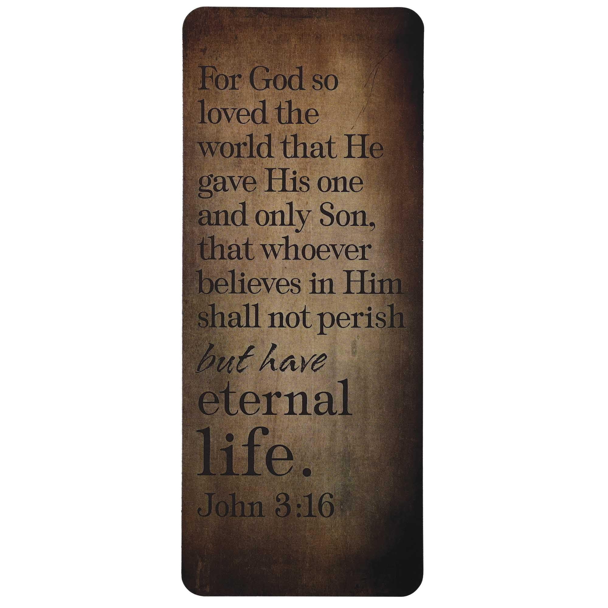 Dicksons BKM-BC106 So Loved The World That He Gave His Only Son Brown 6.5 x 2.75 Paper Durable Laminated Bookcard Bookmark, Pack of 12