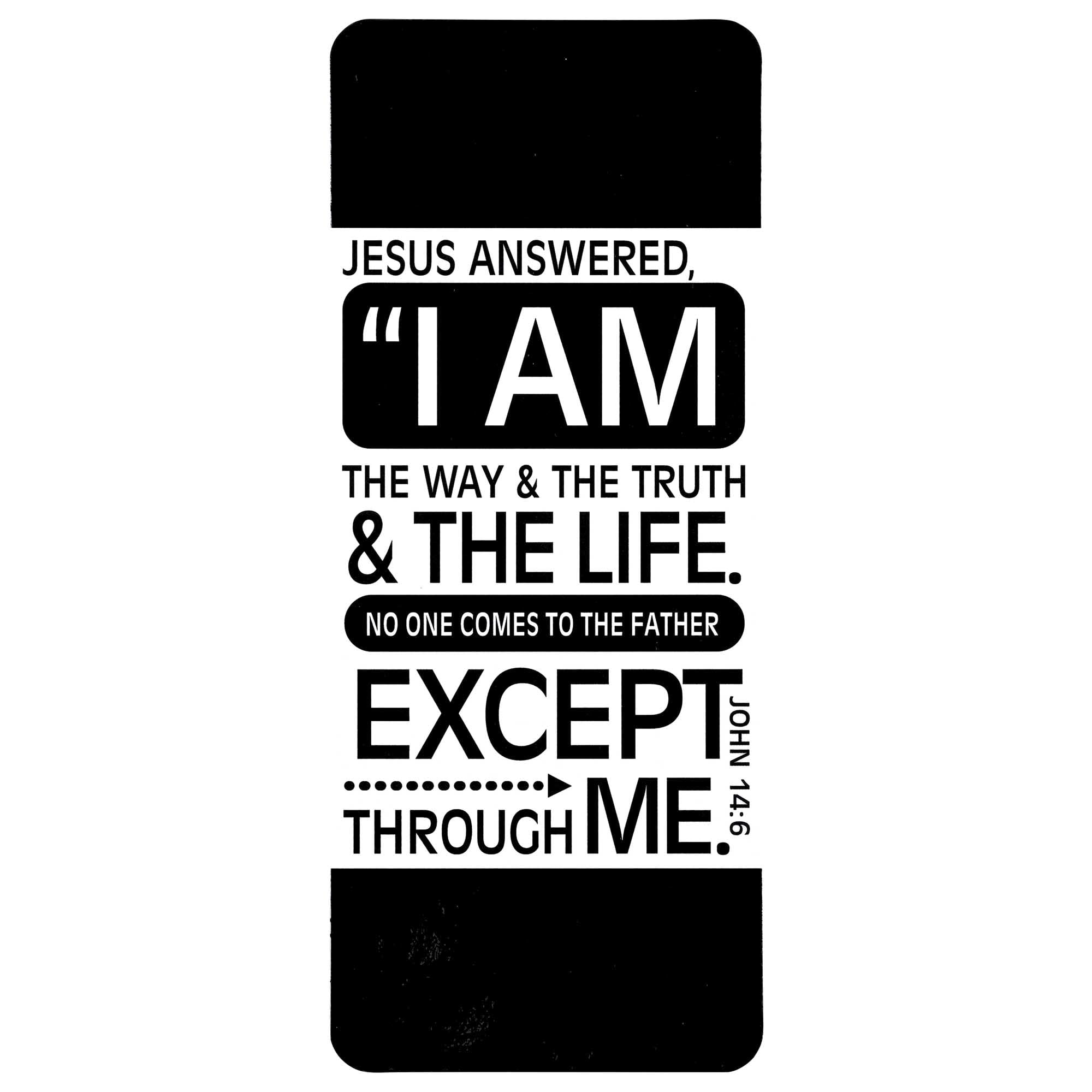 Dicksons BKM-BC108 I Am The Way The Truth and The Life Black and White 6.5 x 2.75 Paper Encouraging Durable Laminated Bookcard Bookmark, Pack of 12
