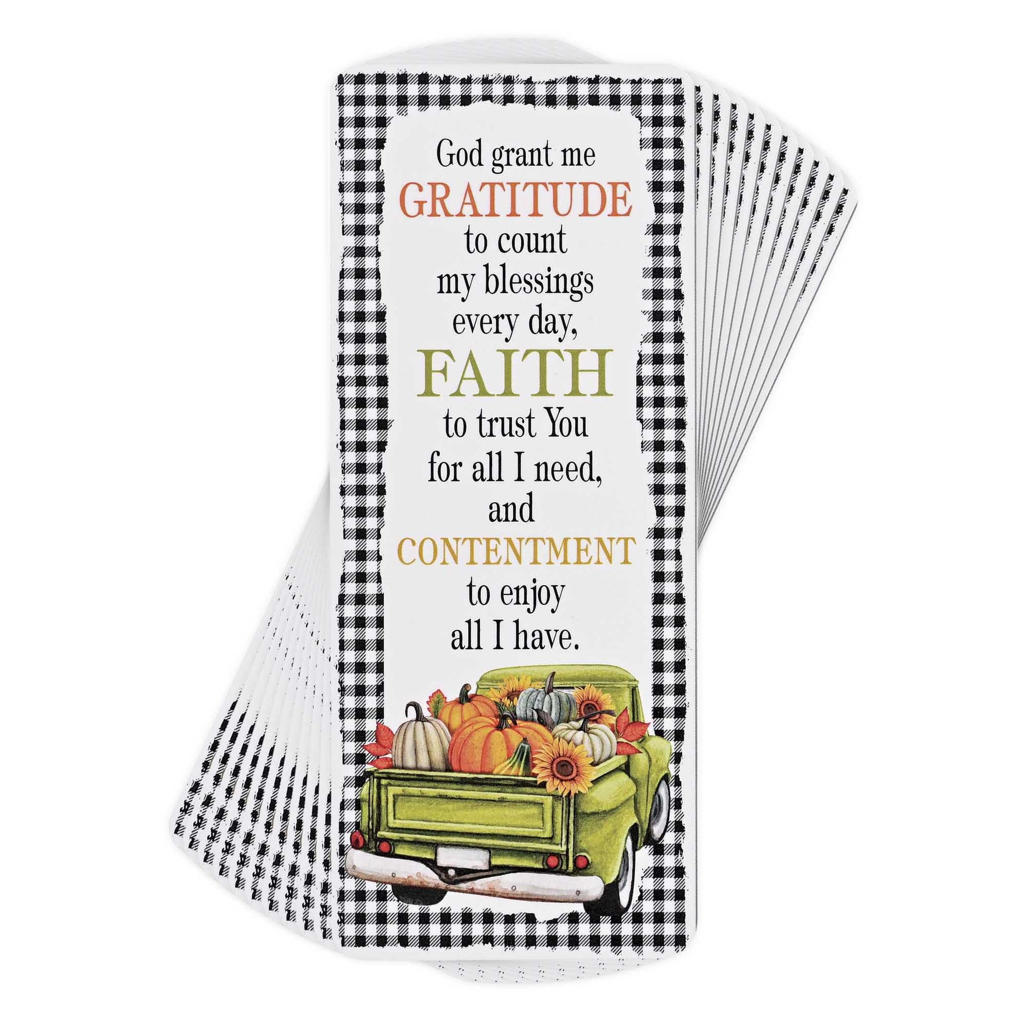Dicksons BKM-BC91 Grant Me Gratitude Black and Green 2.5 x 6 Inch Paper Place Keeper Bookmark Pack of 12