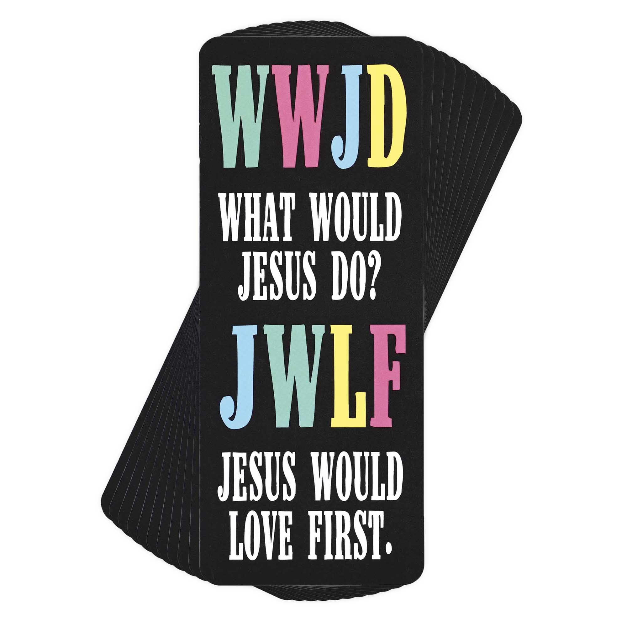 Dicksons BKM-BC93 WWJD Love First Rainbow Colors 2.5 x 6 Inch Paper Place Keeper Bookmark Pack of 12