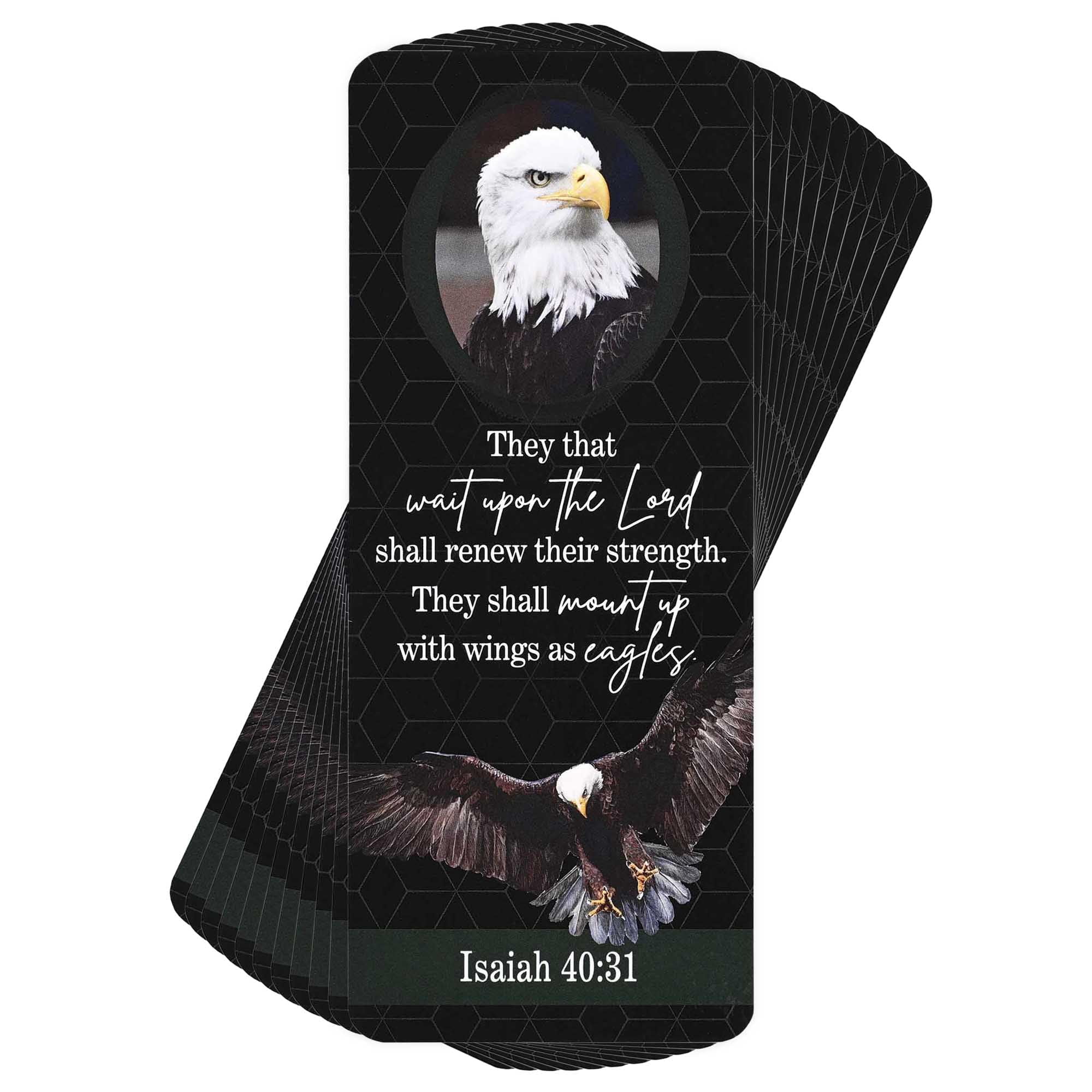 Dicksons BKM-BC95 Shall Renew Their Strength Black 2.5 x 6 Inch Paper Place Keeper Bookmark Pack of 12