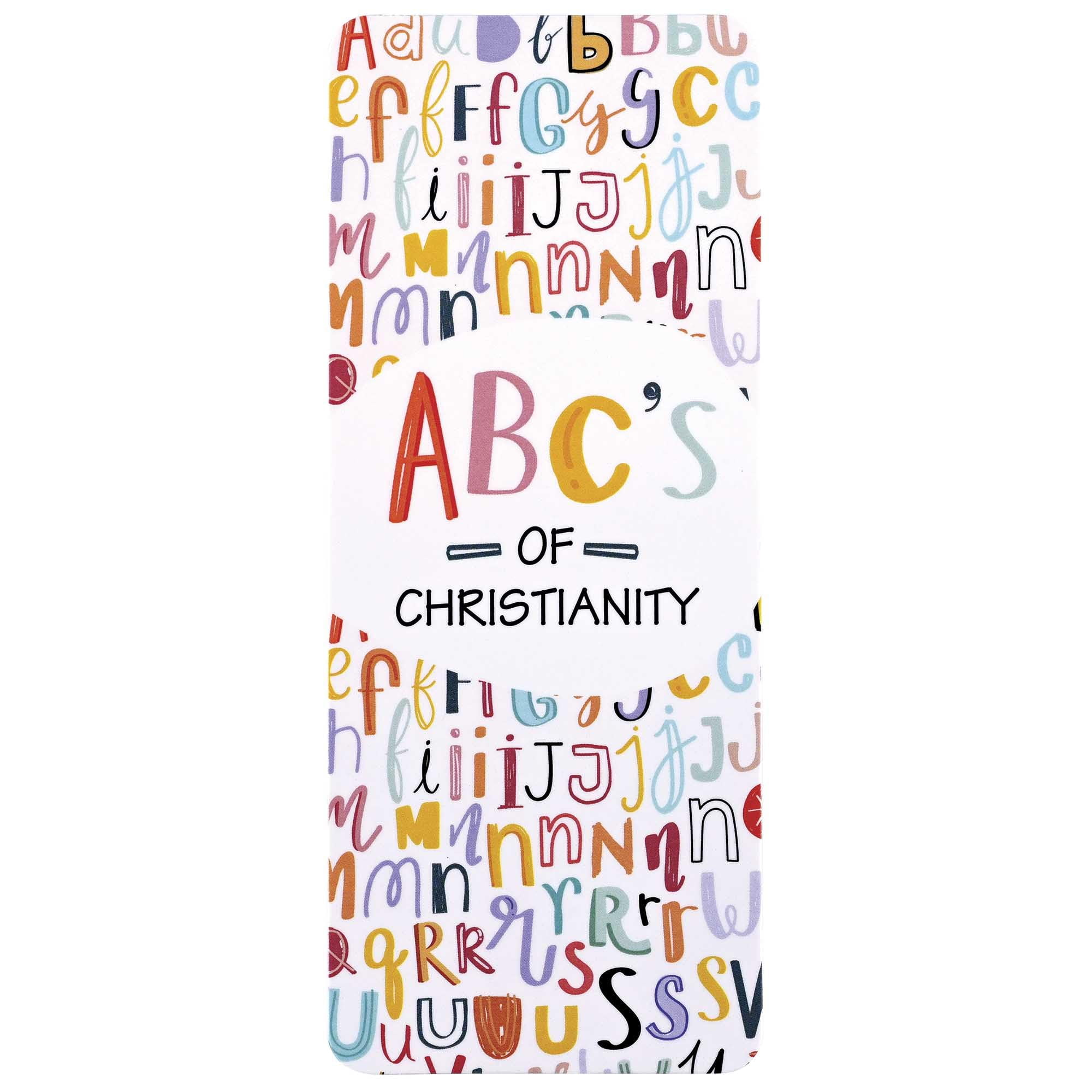Dicksons BKM-BC96 Abc's of Christianity White, Yellow, and Red 6.5 x 2.75 Paper Alphabet Themed Encouraging Durable Laminated Bookmark, Pack of 12