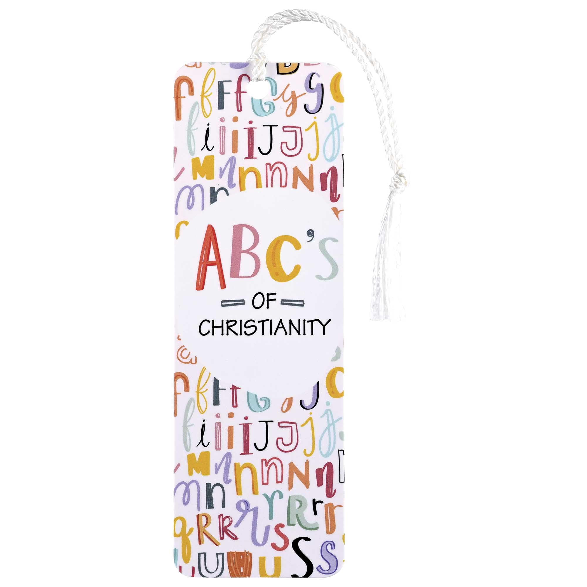 Dicksons BKMTL-497 Abc's of Christianity White and Pink 2 x 6 Paper and Tassel Encouraging Tassel Bookmark, Pack of 12
