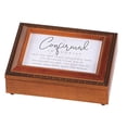 thumbnail image 1 of Dicksons BOXMBWG-111 Confirmed Share Your Faith with The World Woodgrain Plastic Hinged Lid Velvet Lined Keepsake Jewelry Storage Musical Box Holds 4 x 6 Photo Plays Tune Amazing Grace, 1 of 2