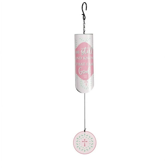 Dicksons Be Still Know I Am God Pink 23 inch Aluminum Wind Chime Noisemaker