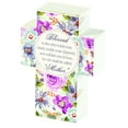 thumbnail image 1 of Dicksons Blessed She Holds Hand Character Mother Purple Floral 4 x 3 MDF Table Top Block Cross, 1 of 3