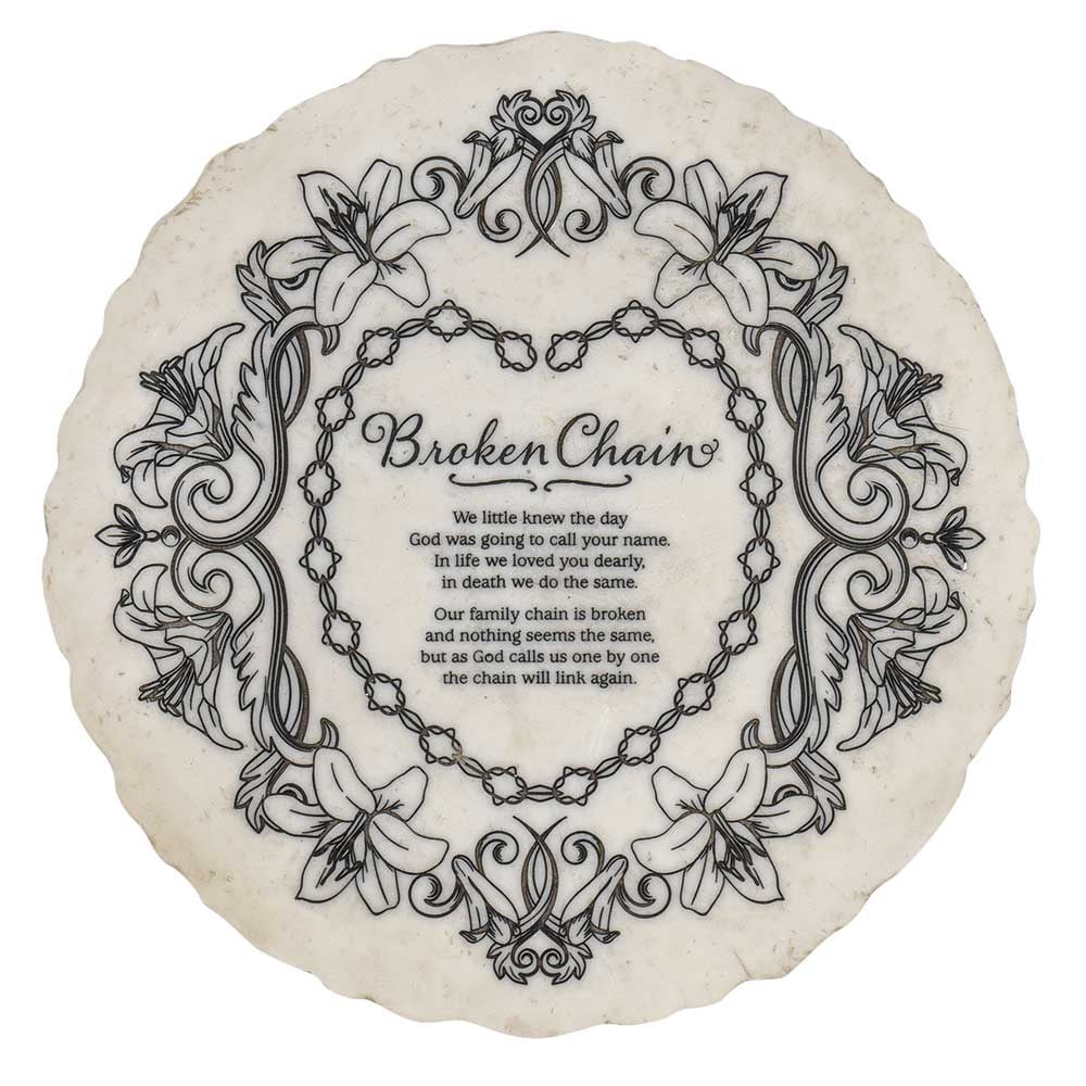 Broken Chain Memorial Resin Garden Stepping Stone, 9.5"