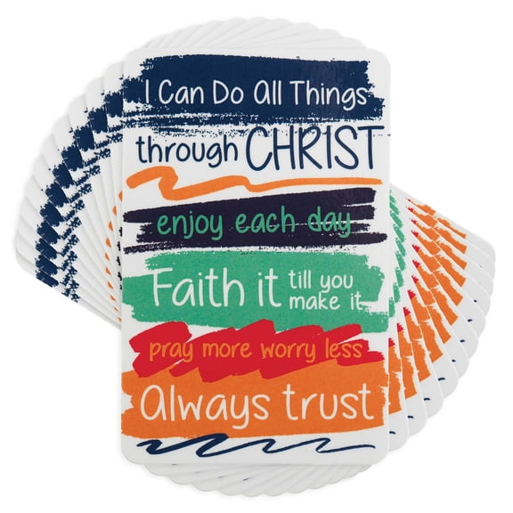 Dicksons Can Do All Things Through Christ 4 inch Paper Pocket Card Bookmark Pack of 12