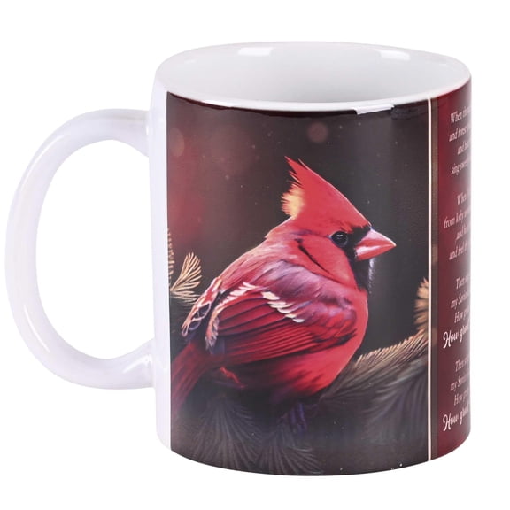 Dicksons Cardinal - How Great Thou Art, Red/Black 11 Ounces Ceramic Hot/Cold Drinking Mug
