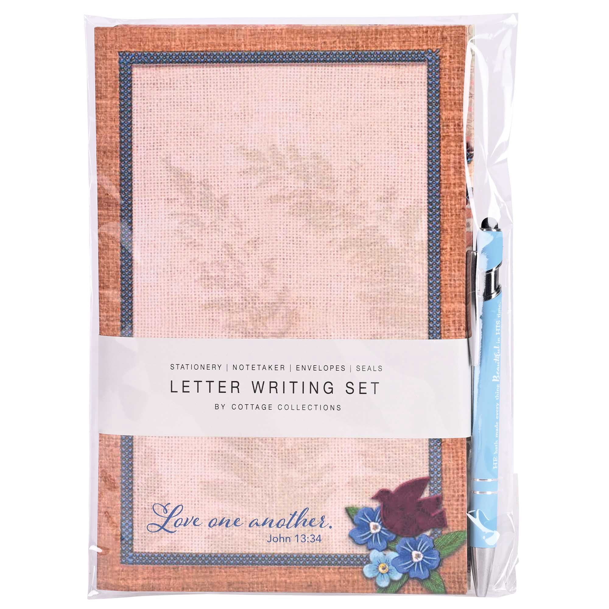 Dicksons Christian Stationery Set with Writing Paper, Envelopes, Seals Stickers, Notetaker Journal & Pen – Inspirational Letter Writing Kit for Notes, Cards, Prayer & Encouragement