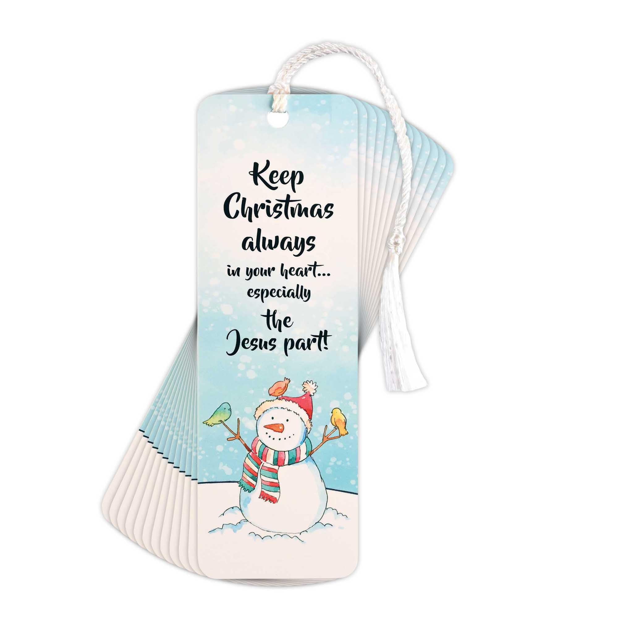 Dicksons Christmas in Your Heart 6 Inch Paper Keepsake Bookmark with Tassel Pack of 12