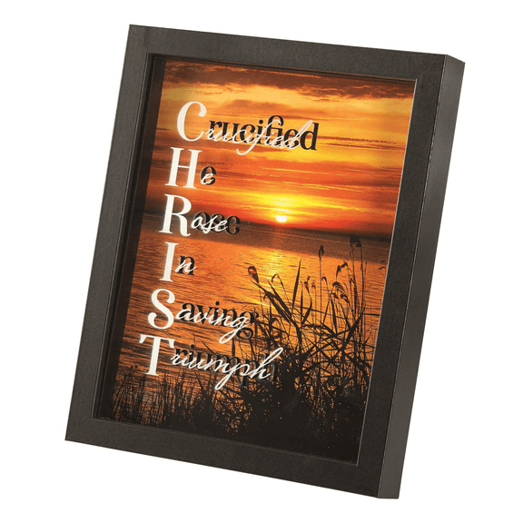 Dicksons Crucified He Rose Sunset Scene 11 x 9 Inch MDF Wall and Table Top Frame