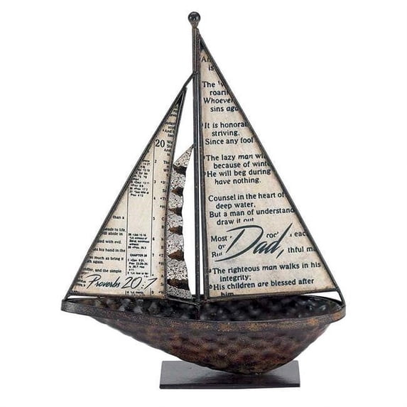 Dicksons Dad Proverbs 20:7 Metal 10.5 inch Table Top Figurine Decoration