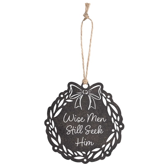 Dicksons Decorative Holiday Hanging Christmas Tree Ornament 4 Inch Metal Wise Men Still Seek Him