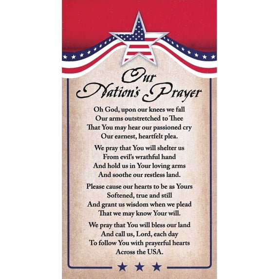 Dicksons Decorative Magnetic Kitchen Accessory For Refrigerator 2.75 x 5 Vinyl Magnet Our Nations Prayer