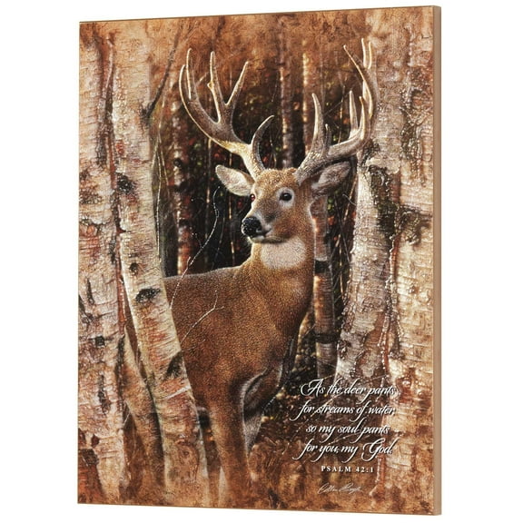 Dicksons Deer Pants For Streams of Water Brown 16 x 20 MDF Decorative Wall Plaque