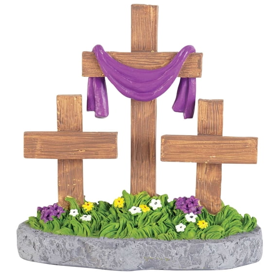 Dicksons Easter Triple Calvary Cross 5 x 4 x 2.5 Resin Table Top Figurine