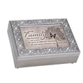 thumbnail image 1 of Family Roots Remain As One Filigree Jewel Bead Silver Tone Music Box Plays Canon D, 1 of 1