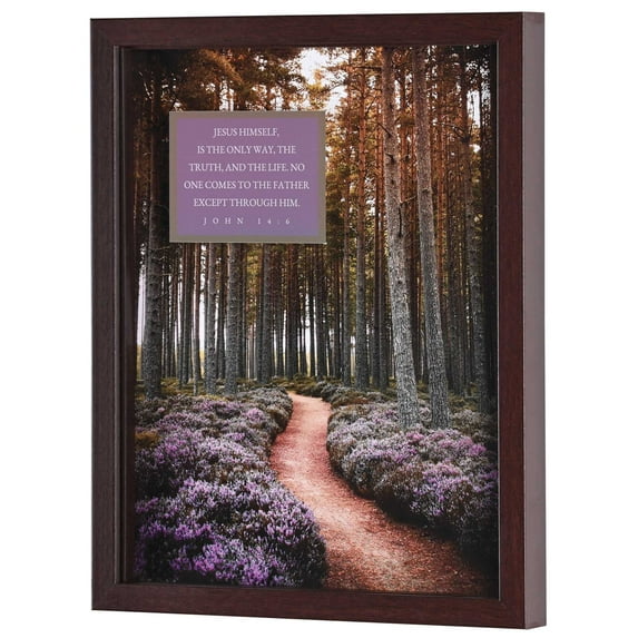 Dicksons FRMWDWAL-1114-28 The Truth, The Way, And The Life Walnut Finish 12 x 15 Inch Shadow Box Wall and Tabletop Frame