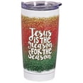thumbnail image 1 of Dicksons Festive Christmas Travel Tumbler Cup 20 Ounce Stainless Steel Glitter Jesus Is the Reason for Season, 1 of 1