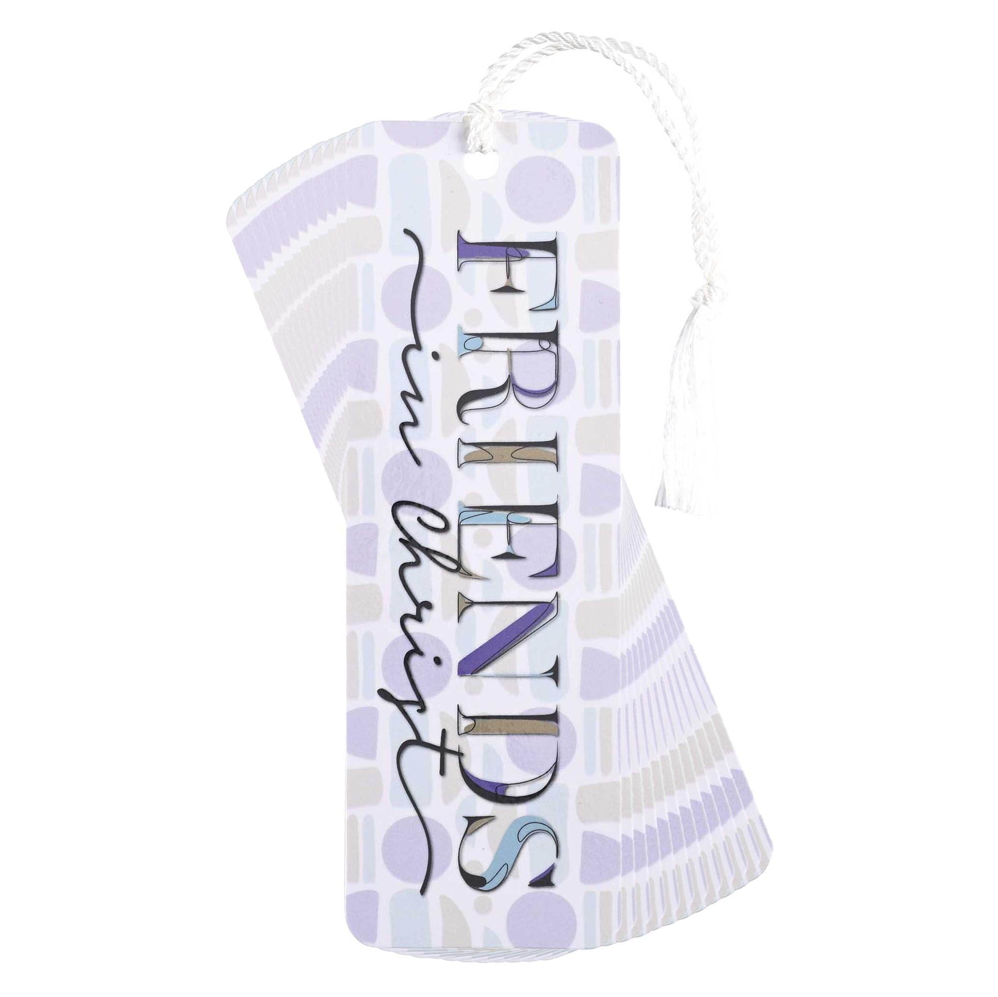 Dicksons Friends in Christ, Friends by Heart, Multicolor 6 x 2 Inch Laminated Cardstock Tassel Bookmark; Pack of 12