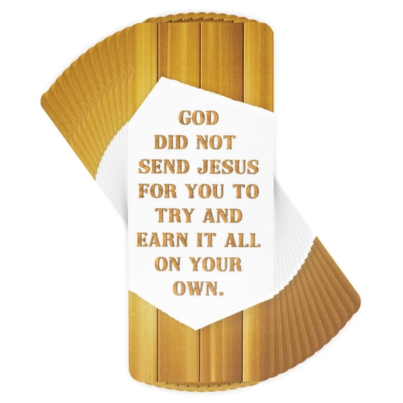 Dicksons God Earn It All Golden Plank 6.25 inch Paper Bookmark Pack of 12