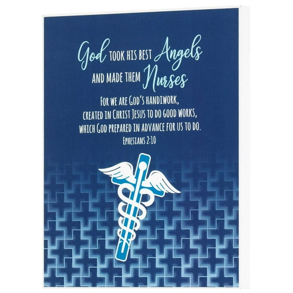 Dicksons God Took Best Angels Made Nurses Blue 8 x 10 MDF Decorative Wall Plaque
