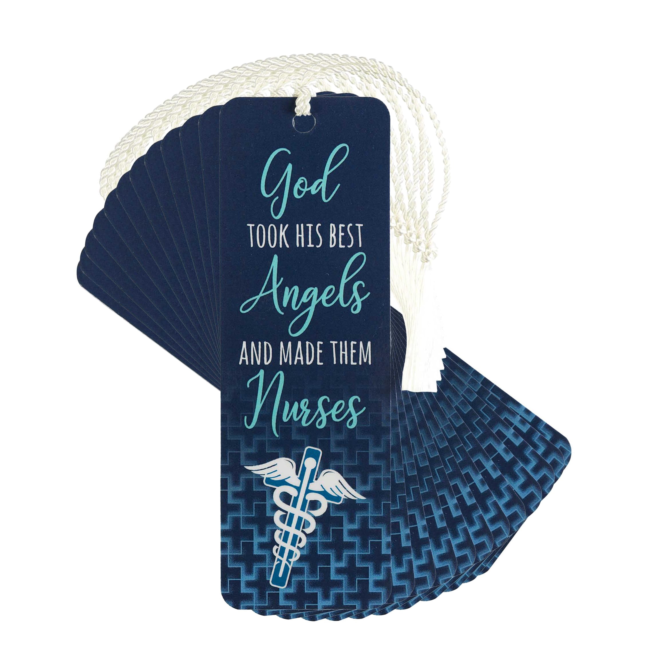 Dicksons God Took His Best Angels Made Nurses 6 inch Paper Tussled Bookmark Pack of 12