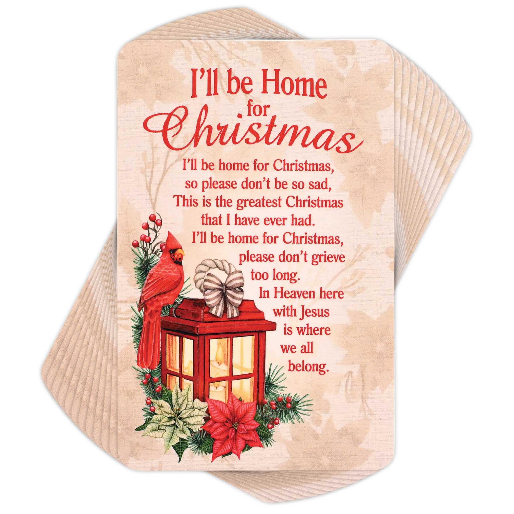 Dicksons Home for Christmas Heaven 4 Inch Paper Keepsake Bookmark Pocketcard Pack of 12
