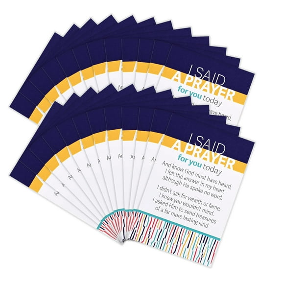 Dicksons I Said A Prayer for You, Multicolor 3 x 2 Inch Paper Itty Bitty Blessings Pocketcard, Pack of 24