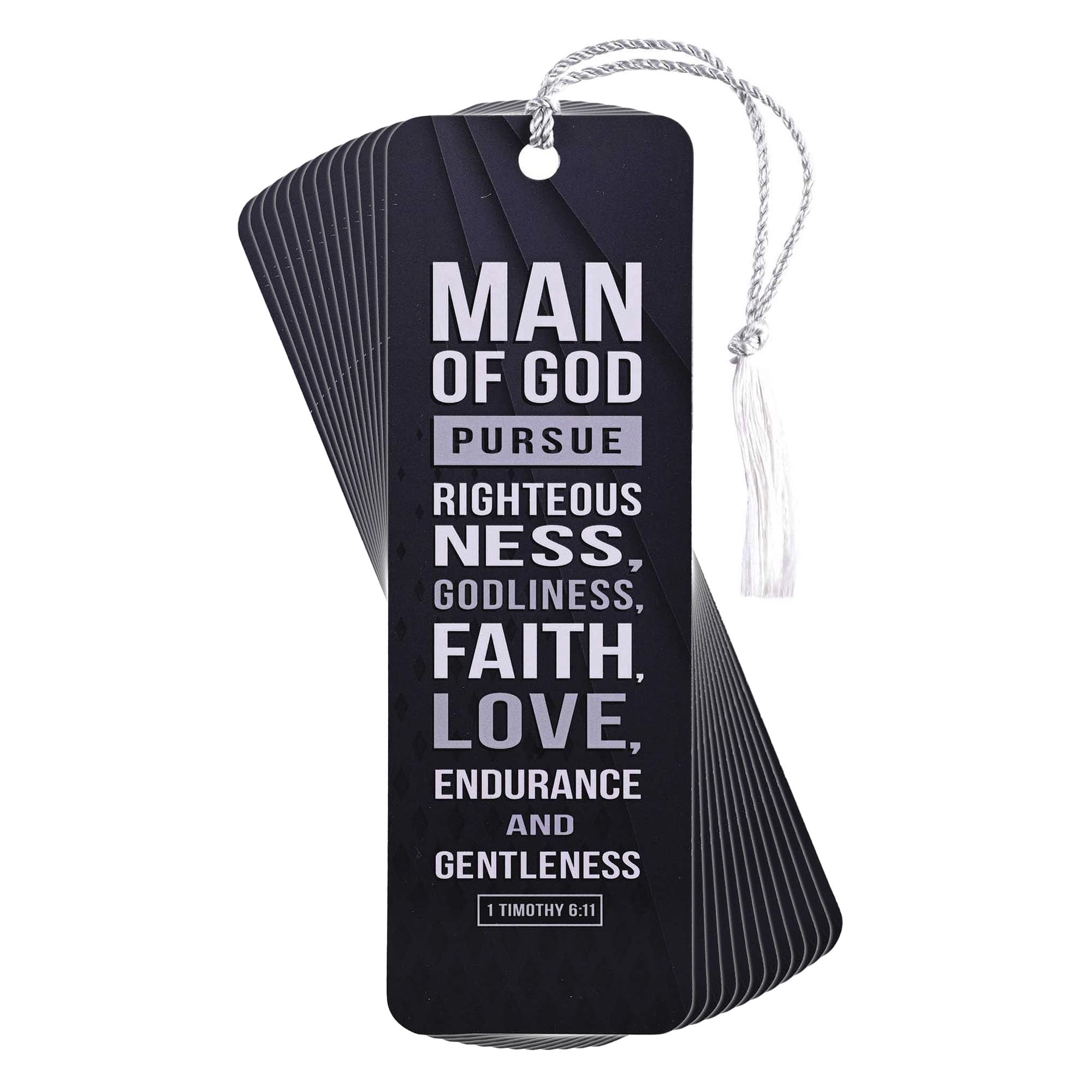 Dicksons Inspirational Bible Verse Tassel Bookmark for Books and Novels 2 x 6 Cardstock Be Strong and Do Not Give Up - Pack of 12
