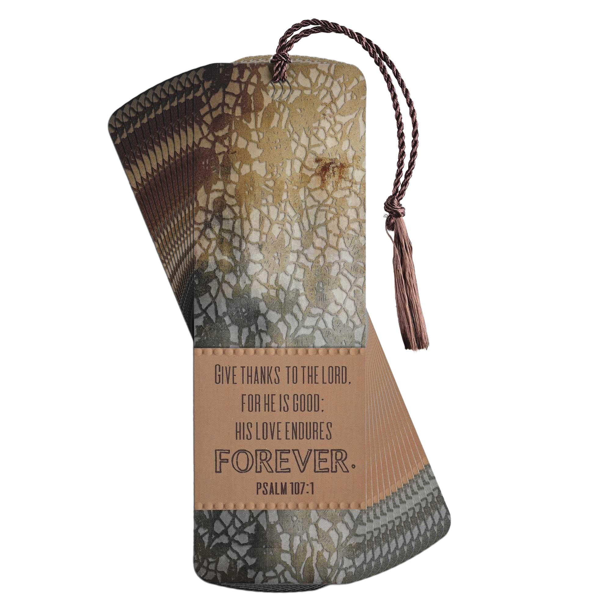 Dicksons Inspirational Bible Verse Tassel Bookmark for Books and Novels 2 x 6 Cardstock The Lords Grace Plaid - Pack of 12