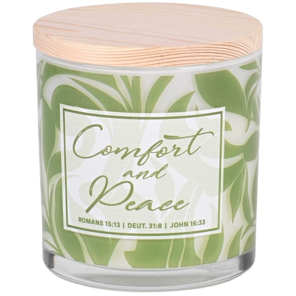Dicksons Inspirational Christian Softly Scented Jar Candle 13 Ounce Natural Soy Wax Botanical Comfort and Peace