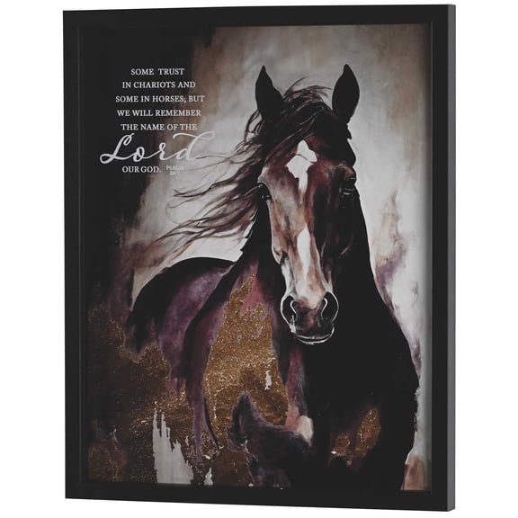 Dicksons Inspirational Christian Wall Hanging Shadow Box Style Framed Wall Dcor for Home 17 x 21 Inch Wood and Glass Some Trust in Chariots